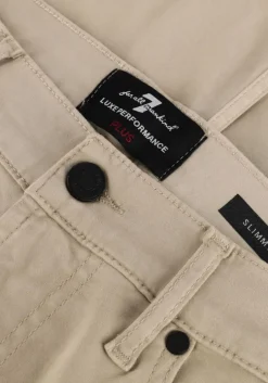 beige 7 for all mankind slim fit jeans 5-pocket slimmy stretch sateen