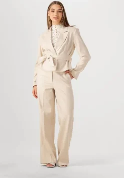 beige aaiko pantalon sonja stripe vis 526