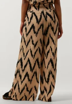 beige aaiko wijde broek frederique ikat vis 528