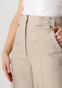 beige aaiko wijde broek nore buttons r pes 345