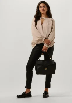 beige access blouses blouse with front v opening