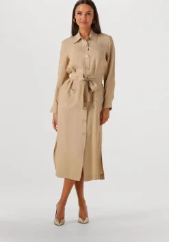 beige access midi jurk 53-3328-667