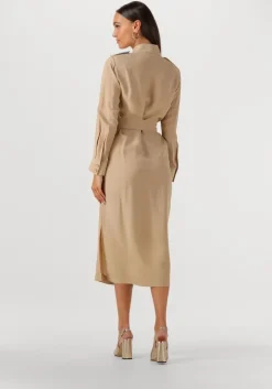 beige access midi jurk 53-3328-667