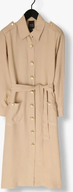 beige access midi jurk 53-3328-667