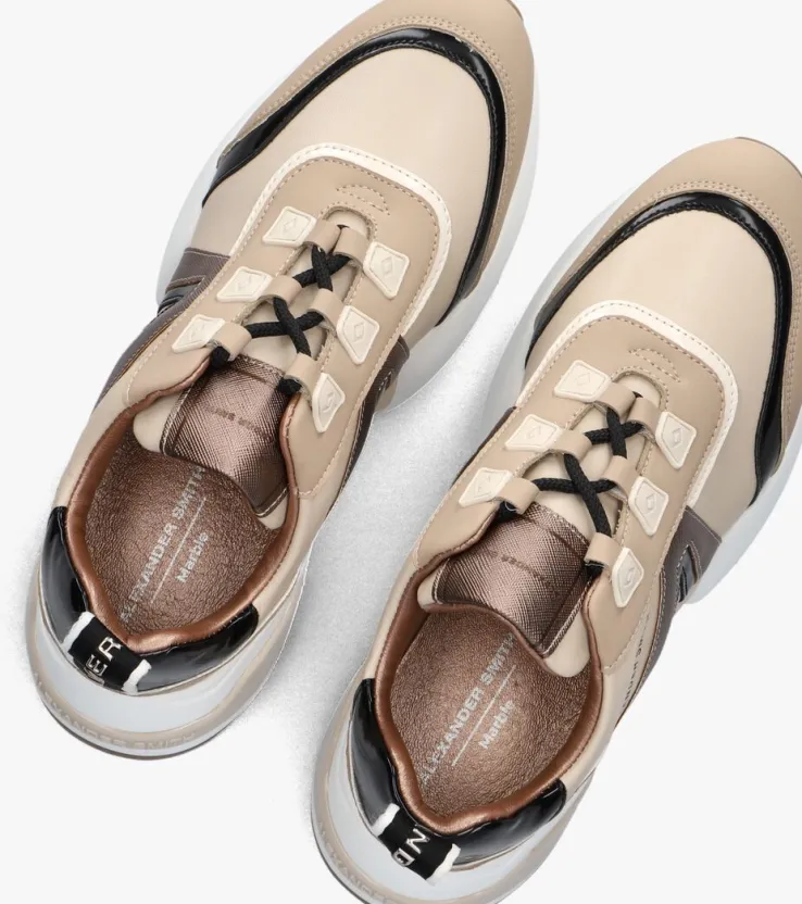 beige alexander smith lage sneakers marble