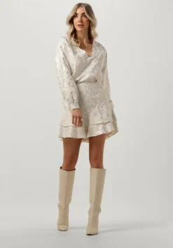 beige alix the label blouses ladies woven lurex animal blouse