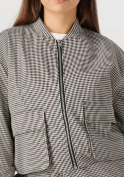 beige alix the label jack ladies woven cropped boucle jacket