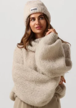 beige american dreams coltrui pepper roll neck cropped