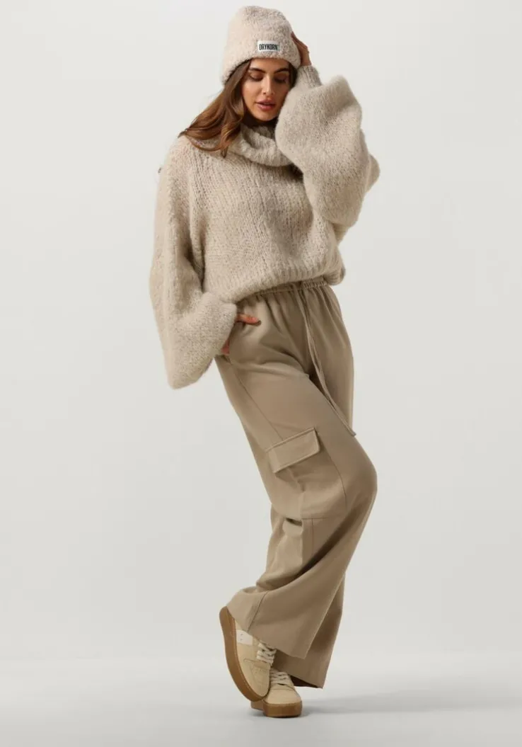 beige american dreams coltrui pepper roll neck cropped