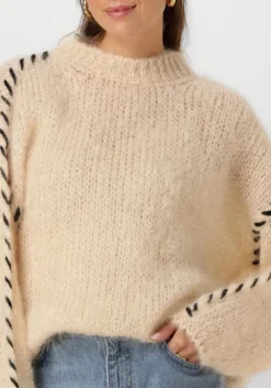 beige american dreams trui catio mohair stitch pullover