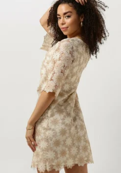 beige ana alcazar midi jurk dress sleeves 040419-3473