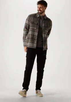 beige anerkjendt casual overhemd akhanky multi col. overshirt