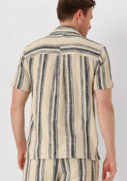 beige anerkjendt casual overhemd akleon structure s/s shirt
