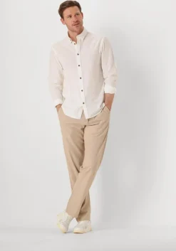 beige anerkjendt chino akjan cot/linen ela pants