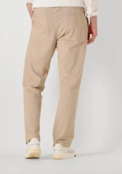 beige anerkjendt chino akjan cot/linen ela pants