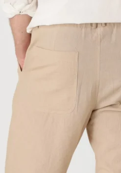 beige anerkjendt chino akjan cot/linen ela pants