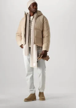 beige anerkjendt overhemden akhanky check twill overshirt