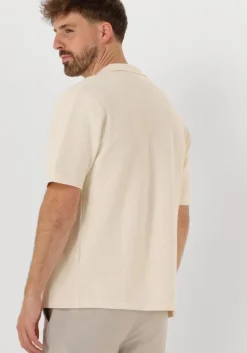 beige anerkjendt polo aksvend s/s knit shirt