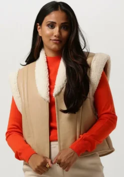 beige another label bodywarmer unni lammy vest