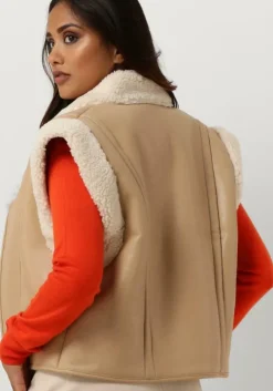 beige another label bodywarmer unni lammy vest