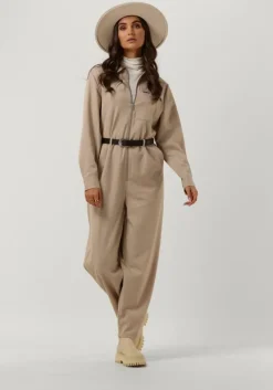 beige another label jumpsuit ashlyn jumpsuit l/s