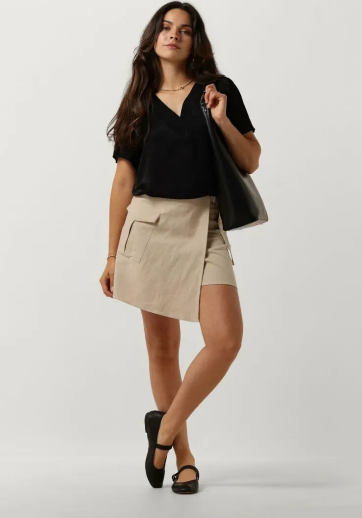 beige another label korte broek gwen skort