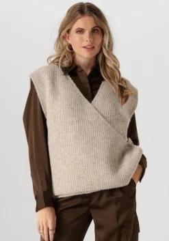 beige another label vest billie knitted vest