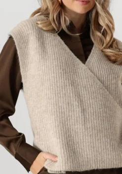 beige another label vest billie knitted vest