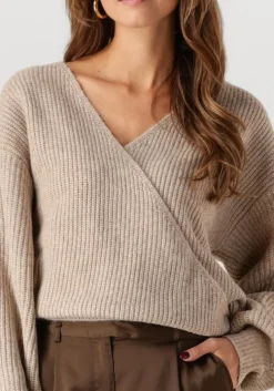 beige another label vest abby knitted cardigan