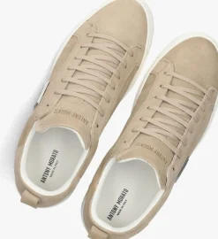 beige antony morato lage sneakers metal bold