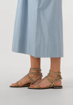 beige ash platte sandalen play