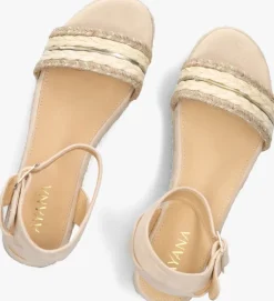 beige ayana sandalen met hak 0047