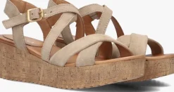 beige ayana sandalen met hak 722032
