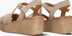 beige ayana sandalen met hak 722032