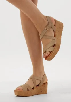 beige ayana sandalen met hak 722032