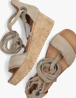 beige ayana sandalen met hak 722007
