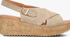 beige ayana sandalen met hak 722031