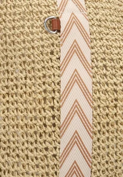 beige becksondergaard shopper paper straw pheobe bag