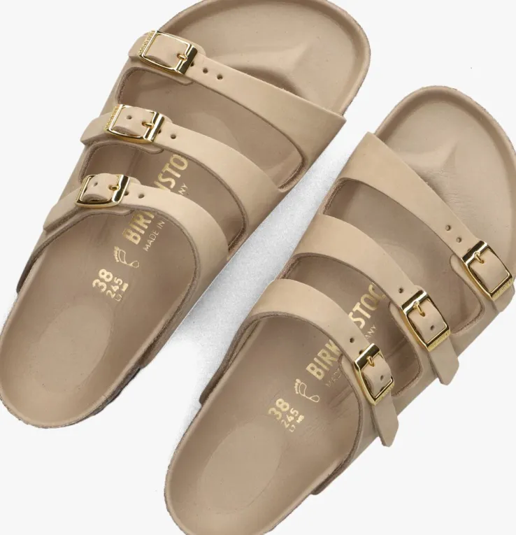 beige birkenstock badslippers florida