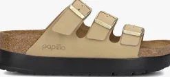 beige birkenstock slippers florida iii pap flex platform