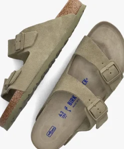 beige birkenstock slippers arizona heren