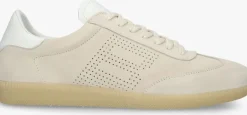 beige blackstone lage sneakers lime wren perf