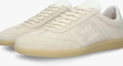 beige blackstone lage sneakers lime wren perf