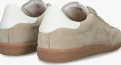 beige blackstone lage sneakers lime wren perf