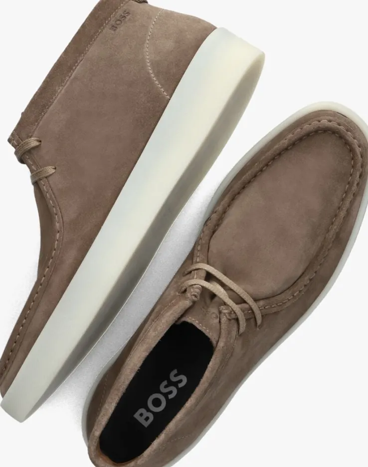beige boss lage sneakers clay desb