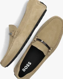 beige boss loafers noel_mocc