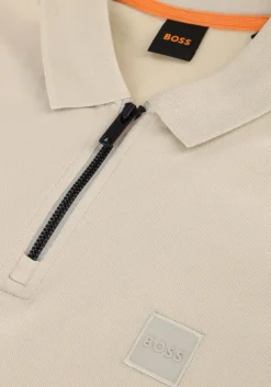 beige boss orange polo passerzip