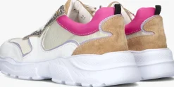 beige braqeez lage sneakers reece run