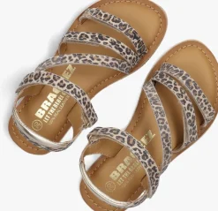 beige braqeez platte sandalen cassy call