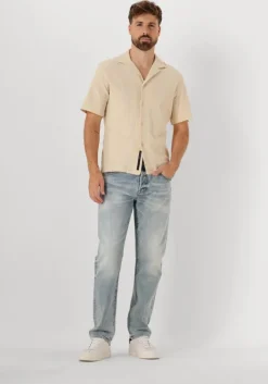 beige butcher of blue casual overhemd ripley structure shirt
